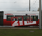 Teilfolierung Straßenbahn