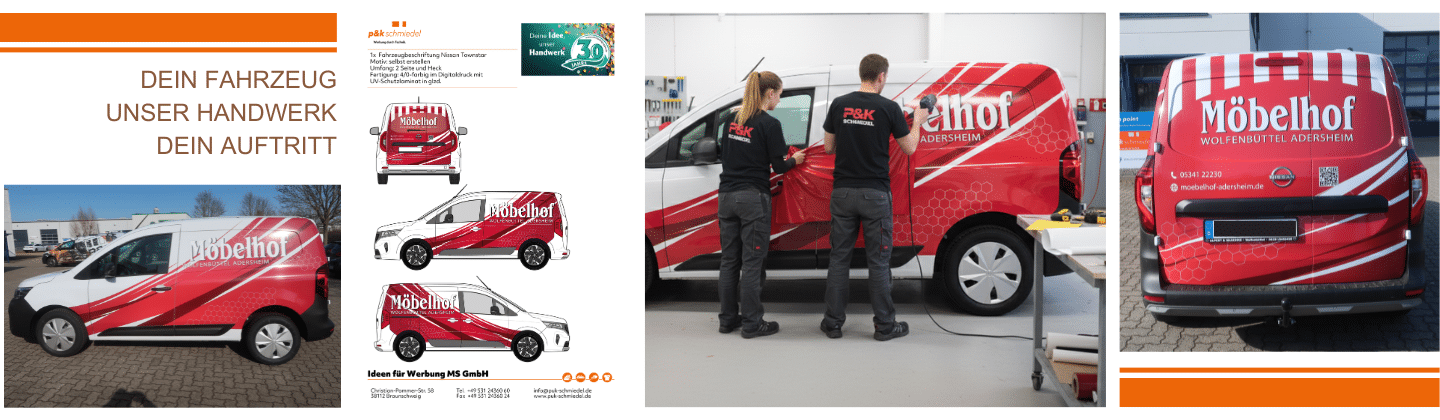 Fahrzeugfolierung durch P&K Schmiedel in der Werkstatt Braunschweig