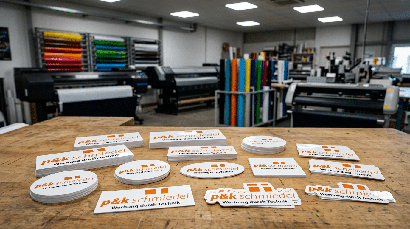 PUK Schmiedel Aufkleber erstellung Firmen Logo